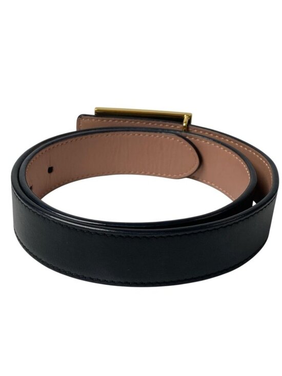 Fendi FF Leather Belt Buckle Black main image 5